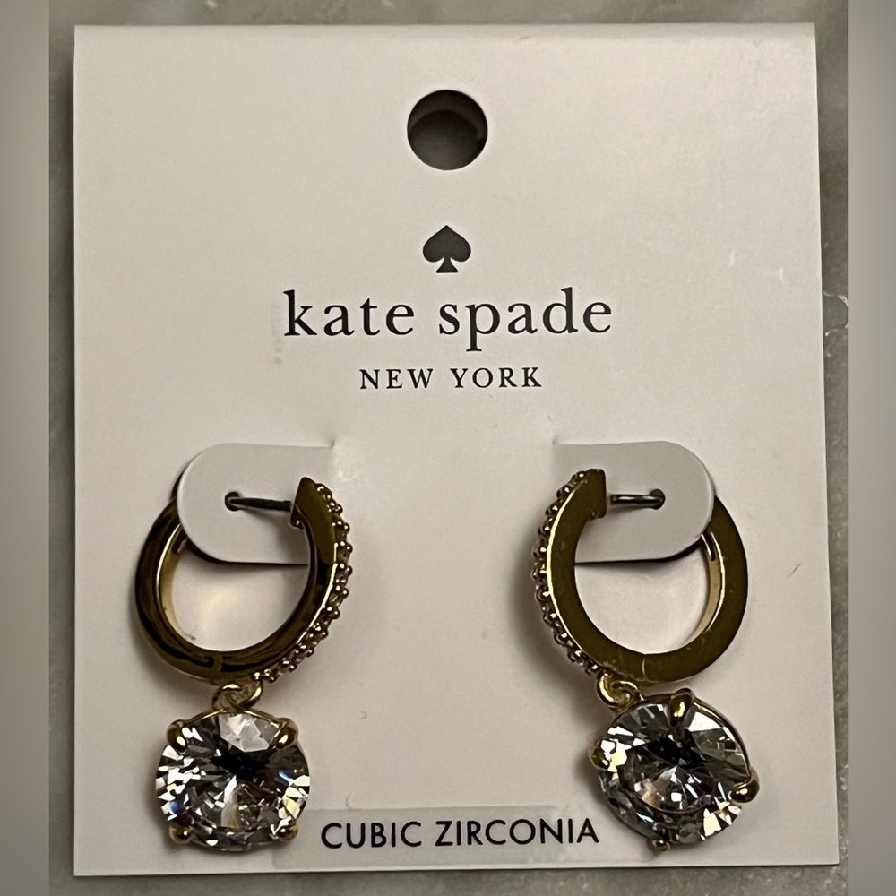 NWT Kate Spade New York Cubic Zirconia Hoop earrings